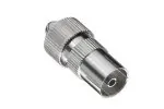 DINIC Koaxial Kupplung 9,5mm mit Schraubanschluss Metallausführung für Koaxialkabel 4,5-7,5mm